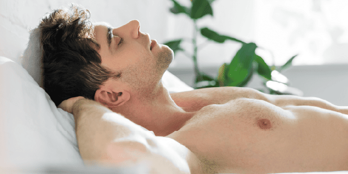Man enjoying advanced techniques to improve masturbation and male sexual health.