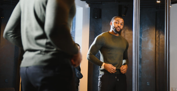 A man contemplating the effects of tight underwear on sexual health and fertility, with a focus on comfort and well-being.