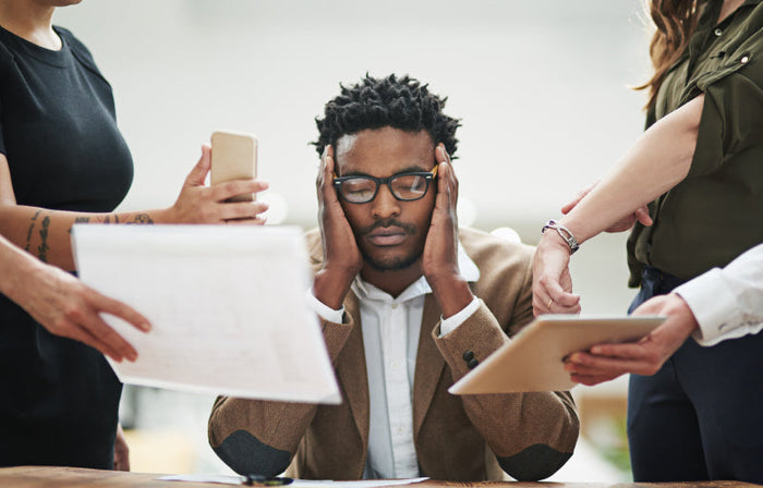 Employee taking active breaks at work to improve health, energy, and productivity