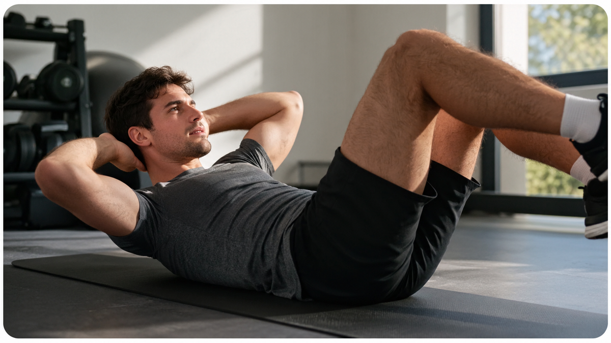 Man resting after a workout in a gym while reflecting on physical exercise, wellbeing, and male intimate health