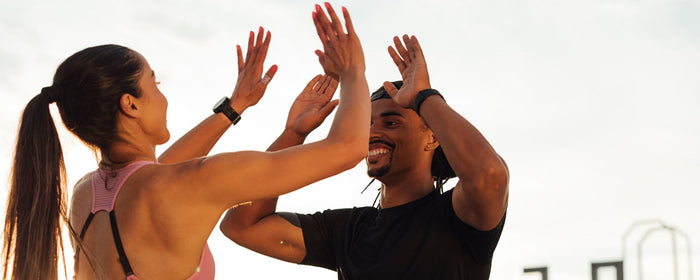 a couple training together