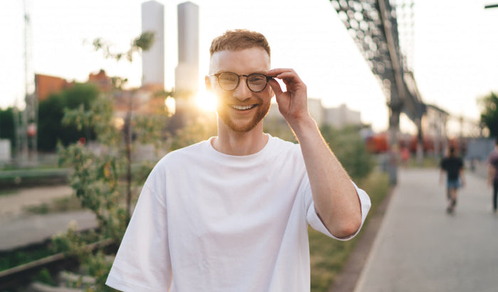 Man happy celebrating Men's Month 2024 or called Movember 2024 too