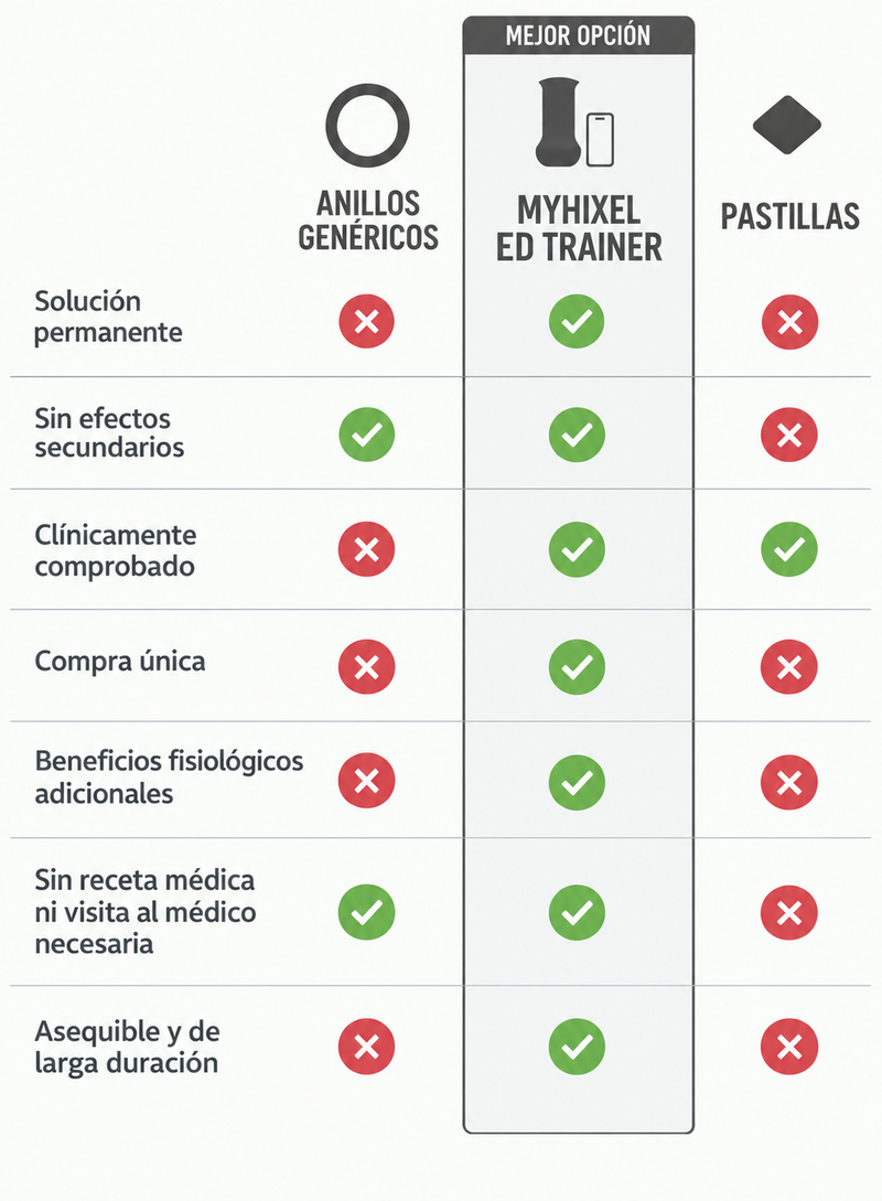 Comparison table: MYHIXEL Ring vs other products