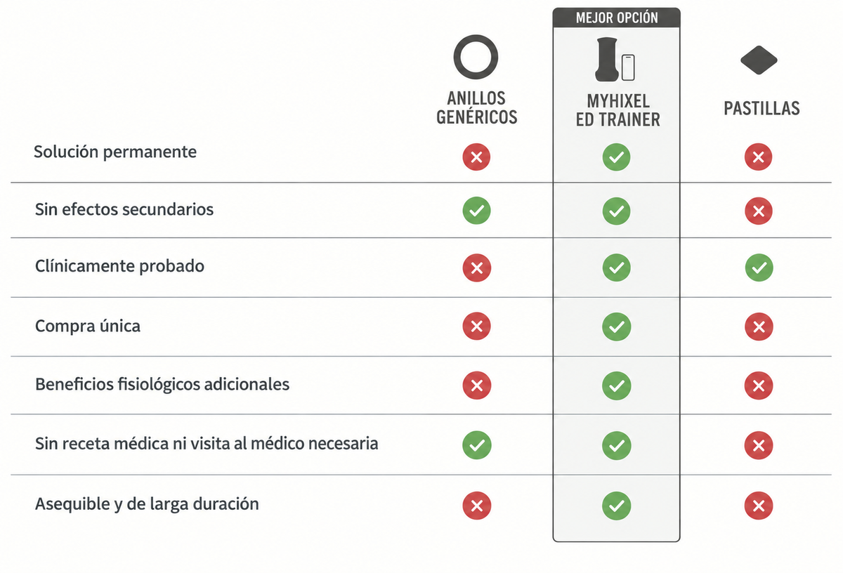 Comparison table: MYHIXEL Ring vs other products